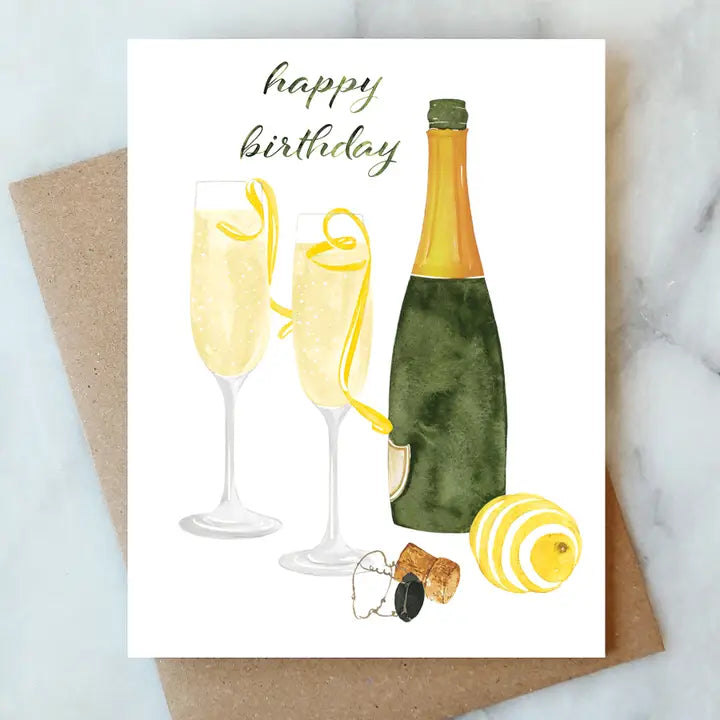 Abigail Jayne Design French 75 Champagne Birthday Greeting Card - Little Miss Muffin Children & Home