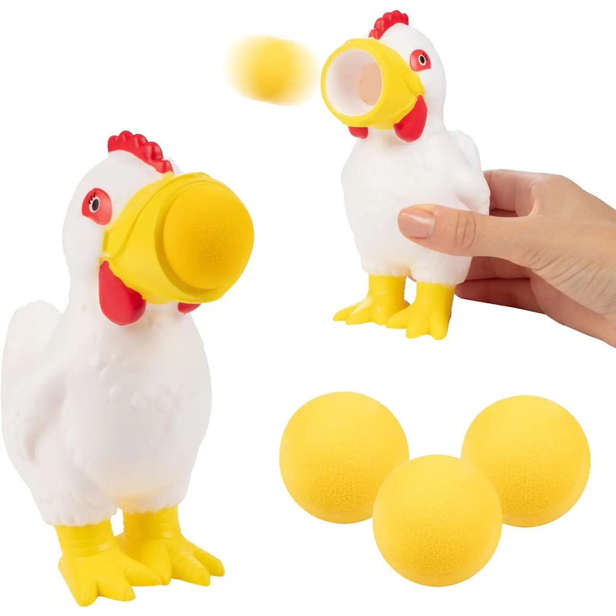 Hog Wild Toys White Chicken Popper Foam Ball Blaster - Little Miss Muffin Children & Home