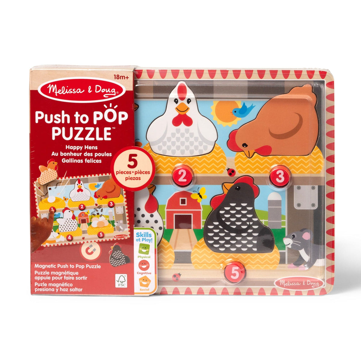 Melissa & Doug Happy Hens Push to Pop Puzzle - Little Miss Muffin Children & Home