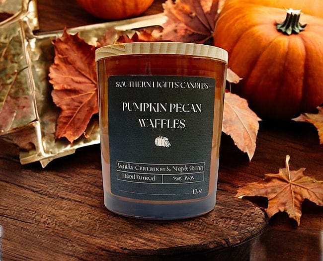 pumpkin pecan waffles candle