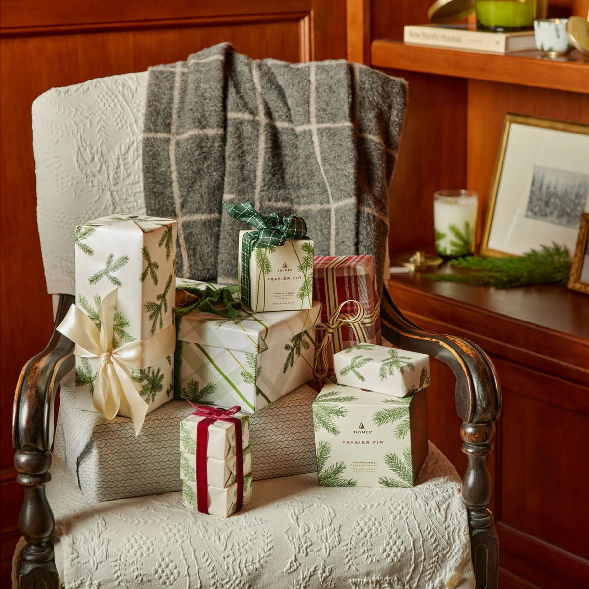 Thymes Frasier Fir Fragranced Wrapping Paper - Little Miss Muffin