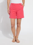 Amanda Stretch Twill Short in Coral Sunset by Lysse