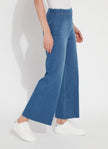 Erin High Waist Wide Leg Denim in Mid Wash by Lysse