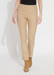 Coated Denim Straight Leg Jeans in Nutshell by Lysse