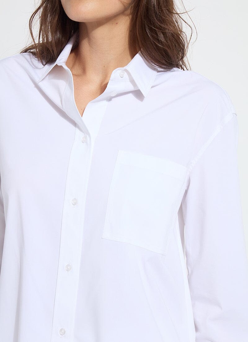 Lysse Lysse Sofia Striped Cropped Shirt in White - Little Miss Muffin Children & Home