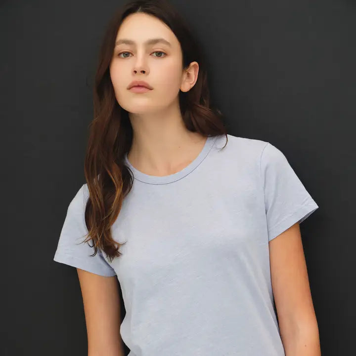 Be Cool Garment Dyed Slub Tee in Dusty Blue - Little Miss Muffin Children & Home