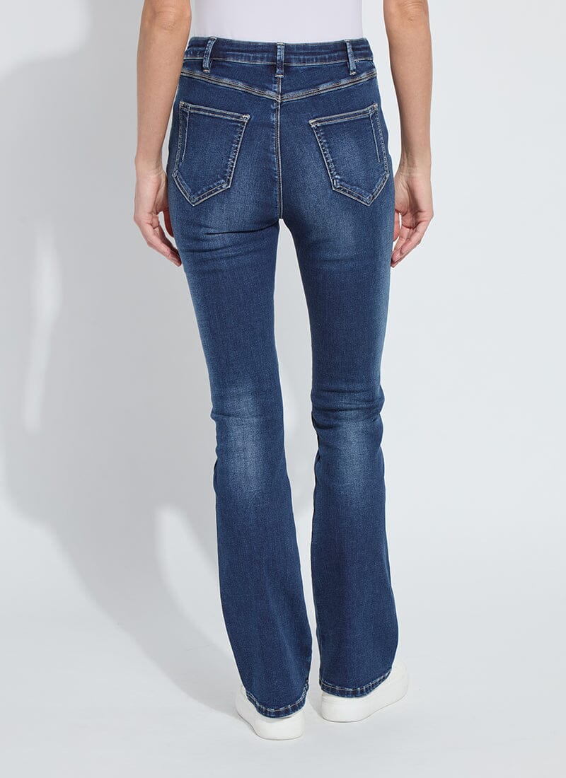 Lysse Estelle Everyday Flare Denim, Dark Midwash, 32 Inseam - Little Miss Muffin Children & Home