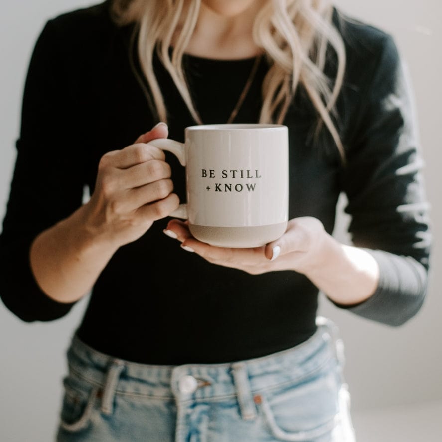 Sweet Water Decor Sweet Water Decor CM063 Be Still + Know 14oz Stoneware Style Coffee Mug - Little Miss Muffin Children & Home