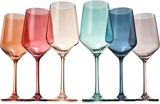 Pastel stemmed wine glass by The Wine Savant