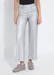 Metallic Coated Wide Leg Denim