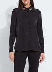 Lizeth Embellished Tuxedo Shirt