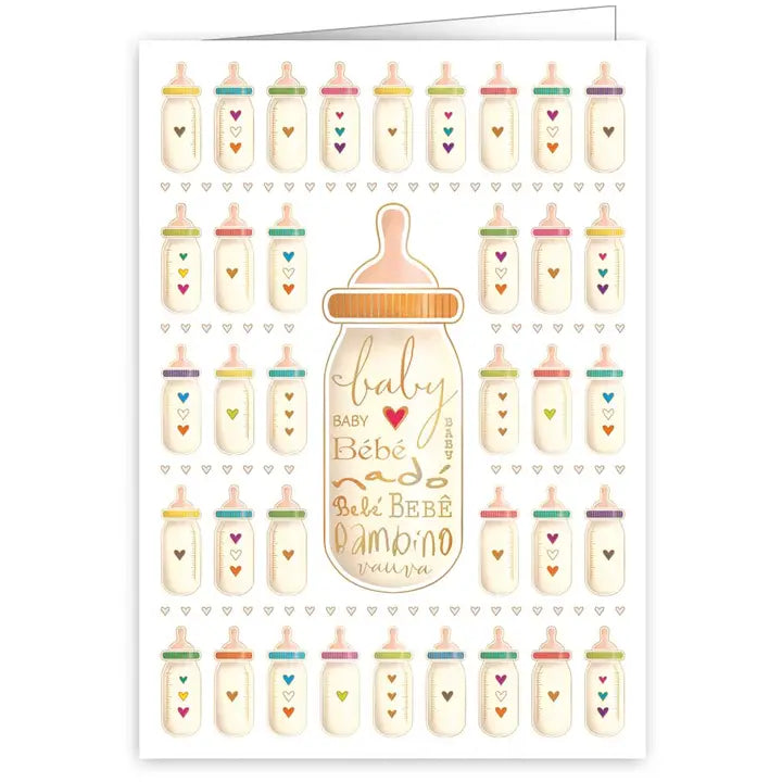 Notes & Queries Inc New Baby Bottle Greeting Card Quire Publishing - Little Miss Muffin Children & Home