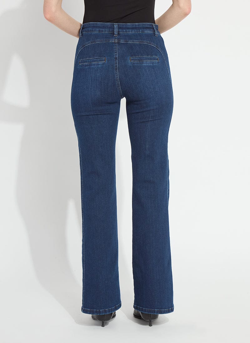 Lysse Lysse Liora Zip Front Denim Trouser in Dark Authentic Midwash - Little Miss Muffin Children & Home