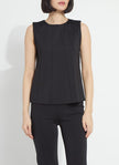 Spencer Neoprene Shell Tank in Black by Lysse