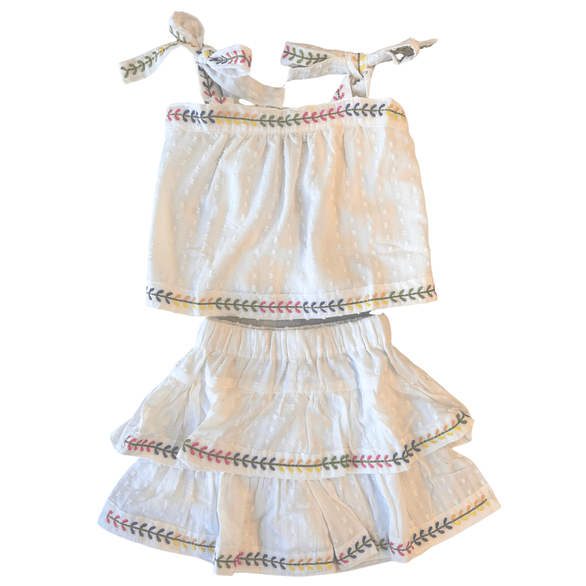 Joyous and Free White Swiss Dot Del Mar Skort - Little Miss Muffin Children & Home
