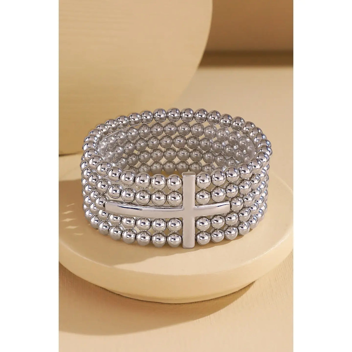 Urbanista 5-Layer Beaded Cross Stretch Bracelet - Little Miss Muffin Children & Home
