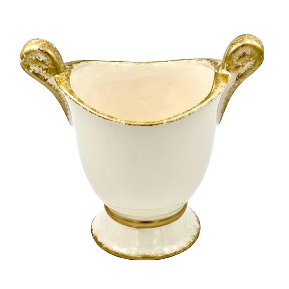 Abigail's Home Decor Savoy Large White/Gold Spongy Cachepot - Little Miss Muffin Children & Home