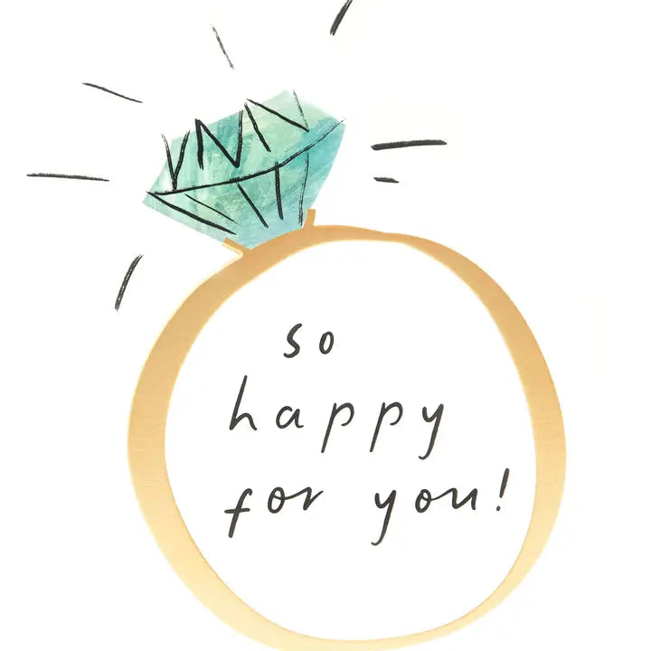 Notes & Queries Inc Engaged Ring Greeting Card Caroline Gardner - Little Miss Muffin Children & Home