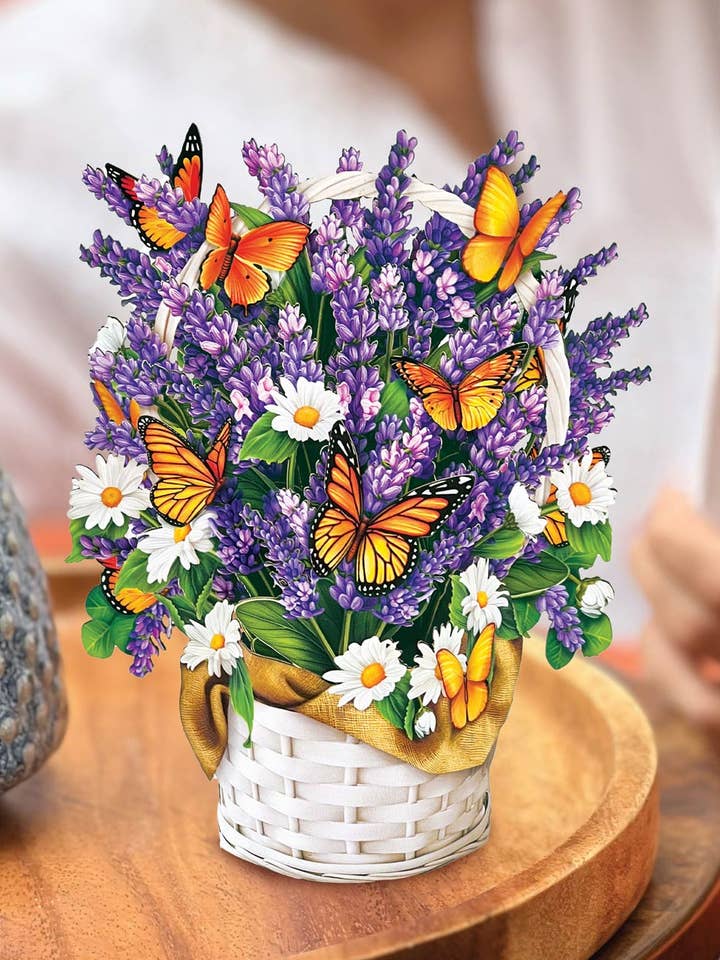 lavender and butterfly greeting card