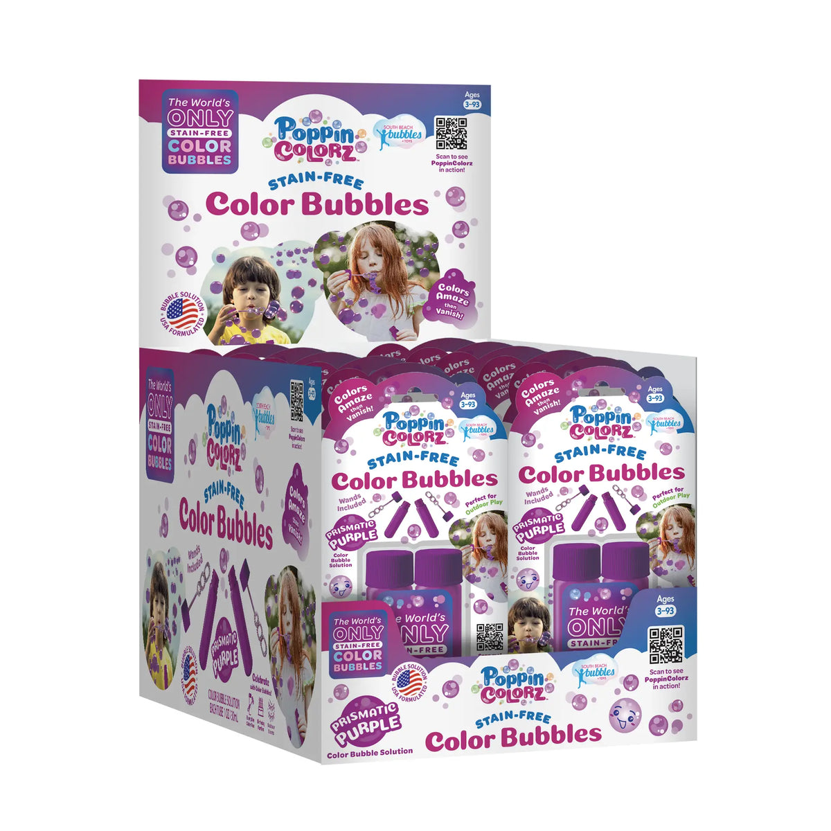 South Beach Bubbles PoppinColorz 2-Pack Prismatic Purple Tubes - Little Miss Muffin Children & Home