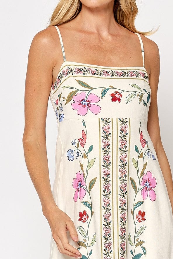 Lalavon Floral Print Spaghetti Strap Sundress - Little Miss Muffin Children & Home