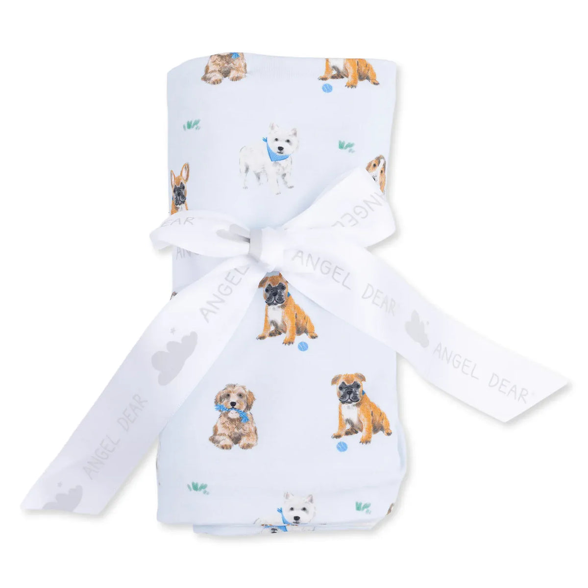 Angel Dear Bestie Dogs Blue Swaddle Blanket - Little Miss Muffin Children & Home