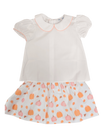 Olivia fall pumpkin Peter Pan collar skirt set