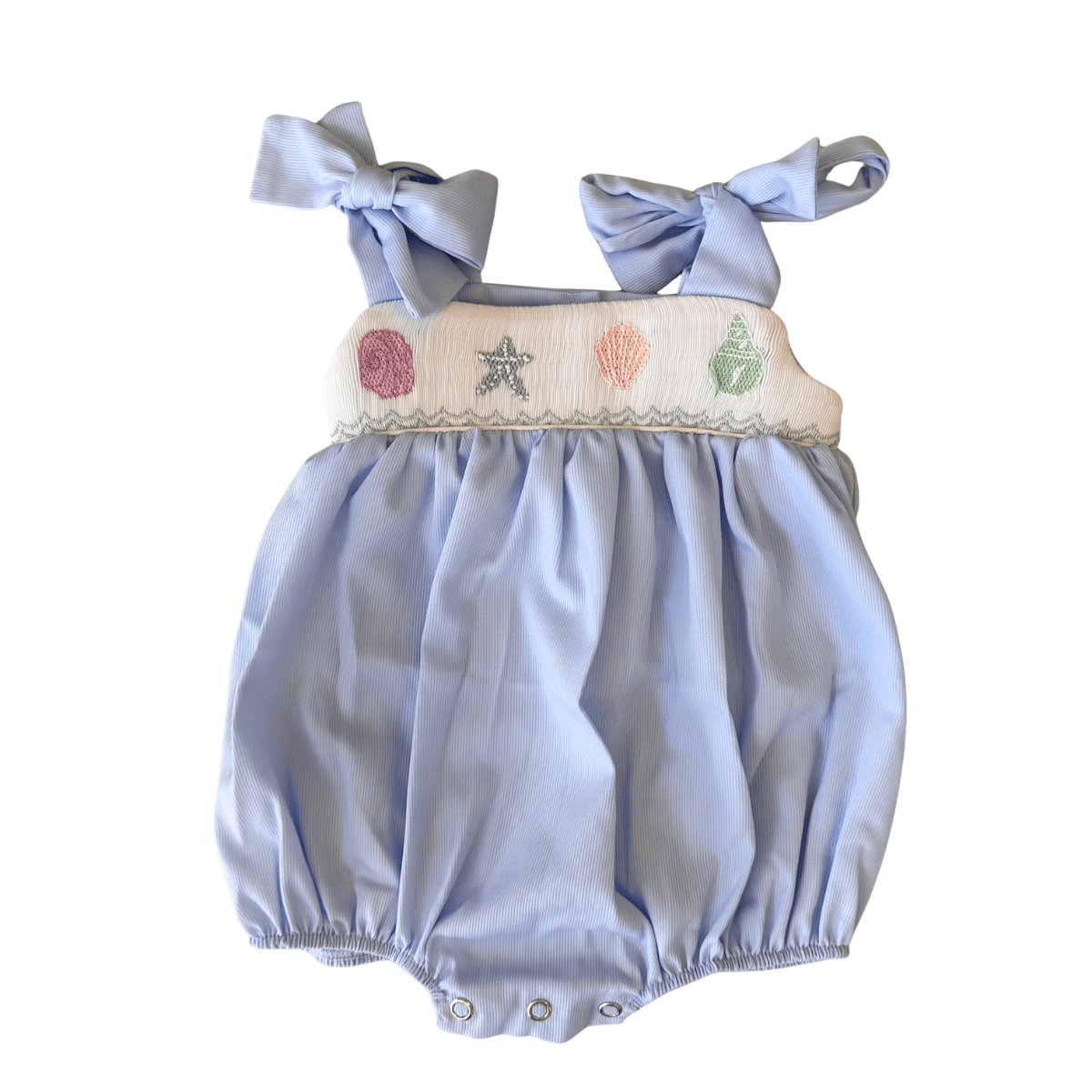 Lulu Bebe Seashell Smocked Julie Bubble - Little Miss Muffin Children & Home