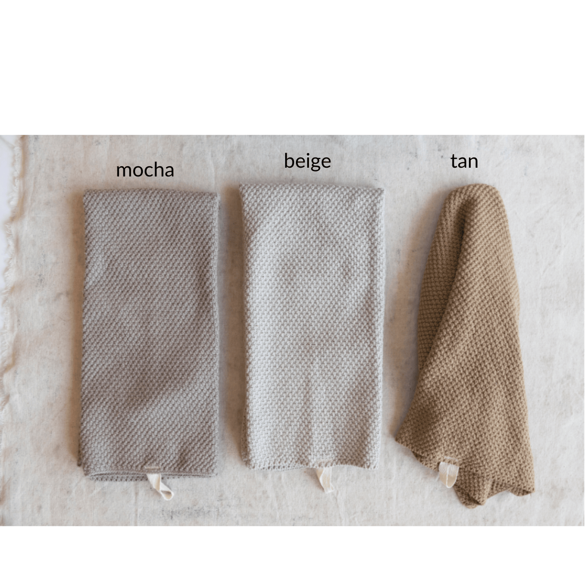 Creative Co-op Cotton Knit Tea Towel, 3 Colors Available - Little Miss Muffin Children & Home