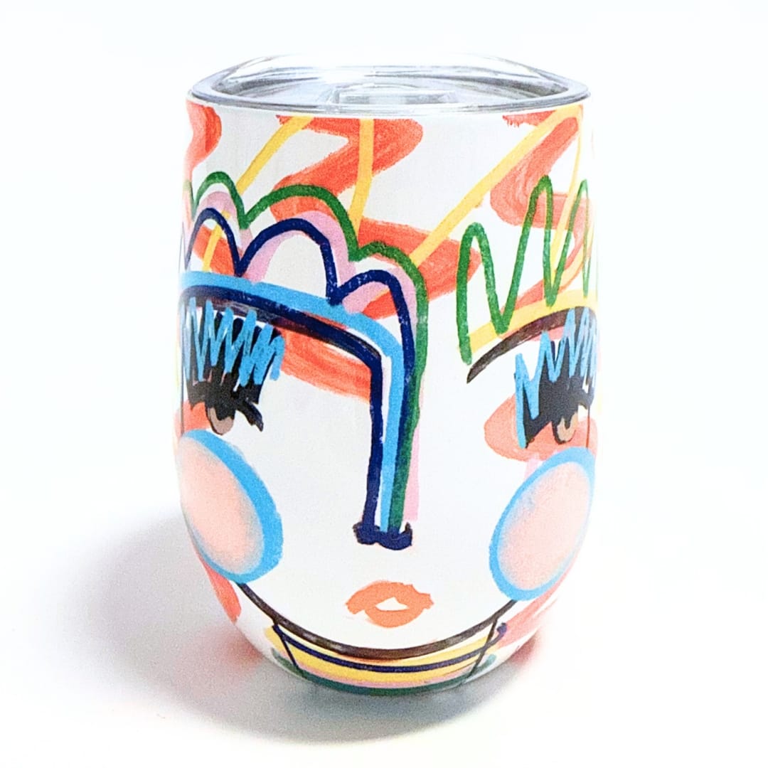 Rosé Already 12 oz insulated wine tumbler by Windy O'Connor Art