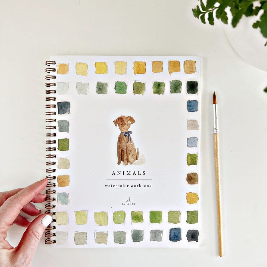 Emily Lex Studio Emily Lex Studio Animals Watercolor Workbook - Little Miss Muffin Children & Home