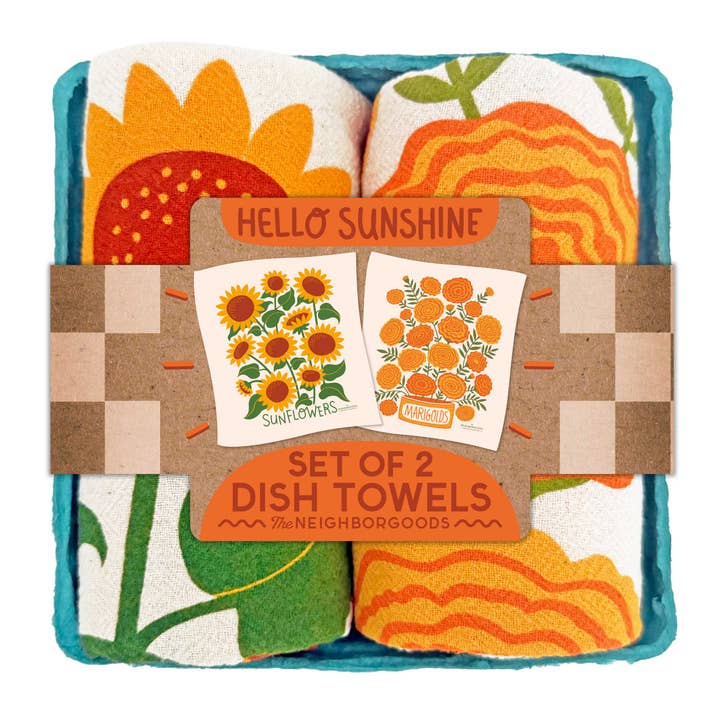 The Neighborgoods Hello Sunshine Tea Towel Gift Set - Little Miss Muffin Children & Home