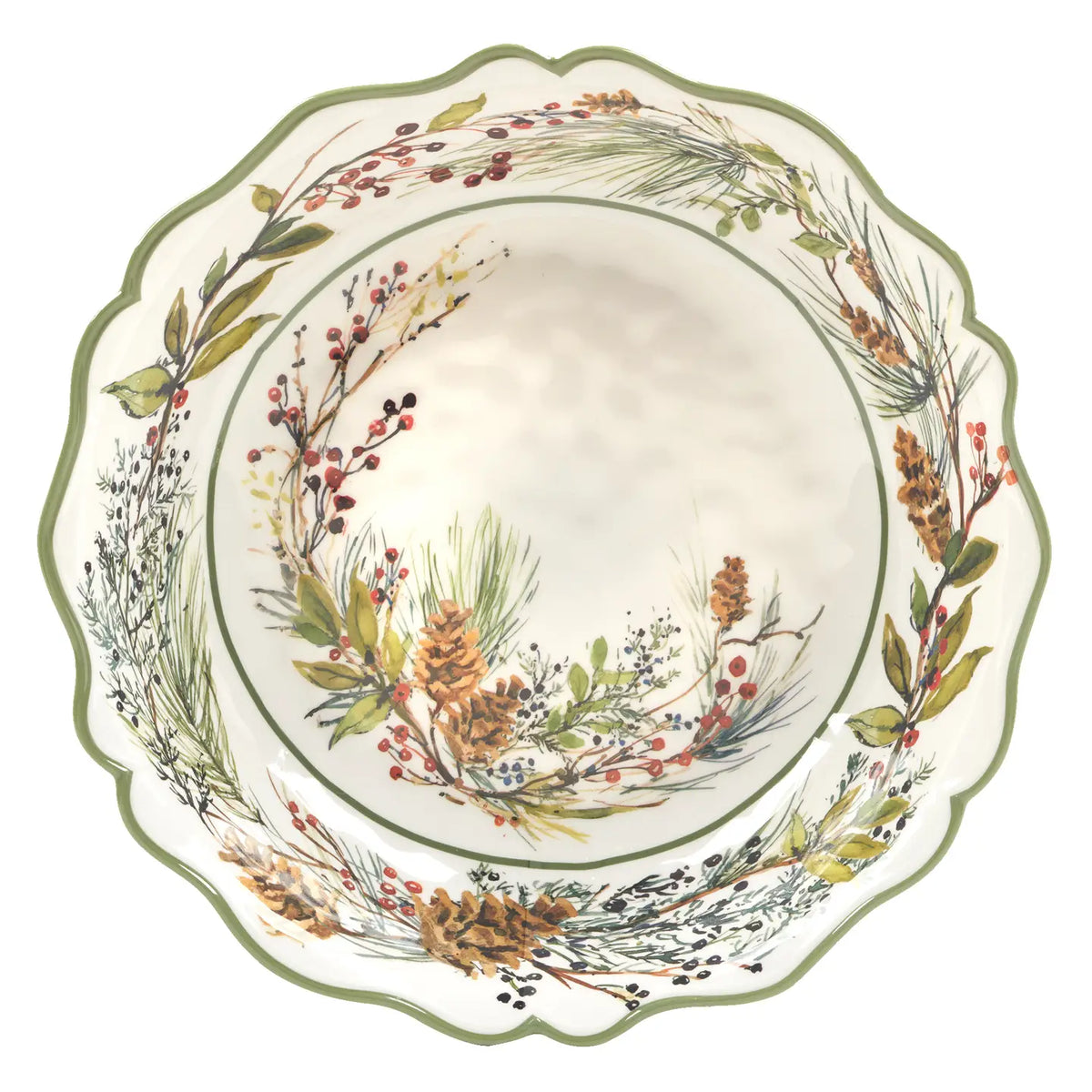 Certified International Winters Forest Christmas Heavyweight Melamine Large Serving Bowl - Little Miss Muffin Children & Home
