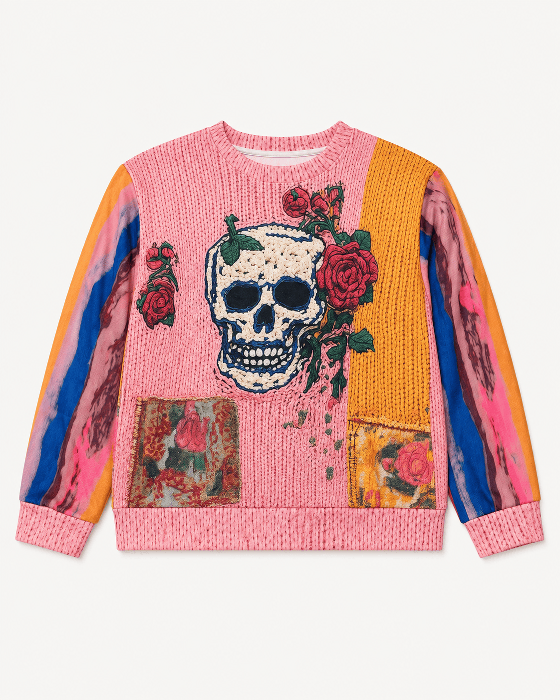 Sheer Trend Skull & Roses 3D Print Sweatshirt - Little Miss Muffin Children & Home