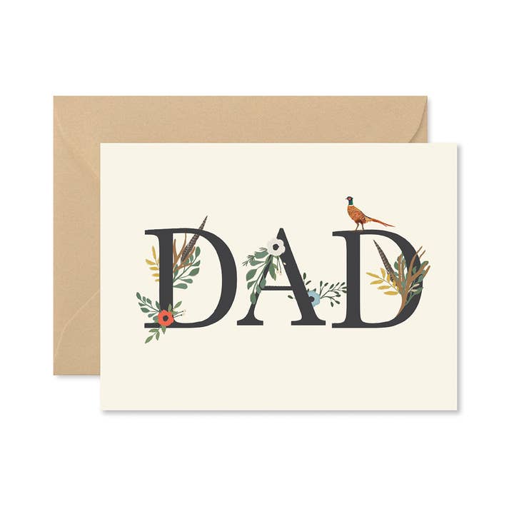 Ginger P Designs Dad Floral Greeting Card - Little Miss Muffin Children & Home