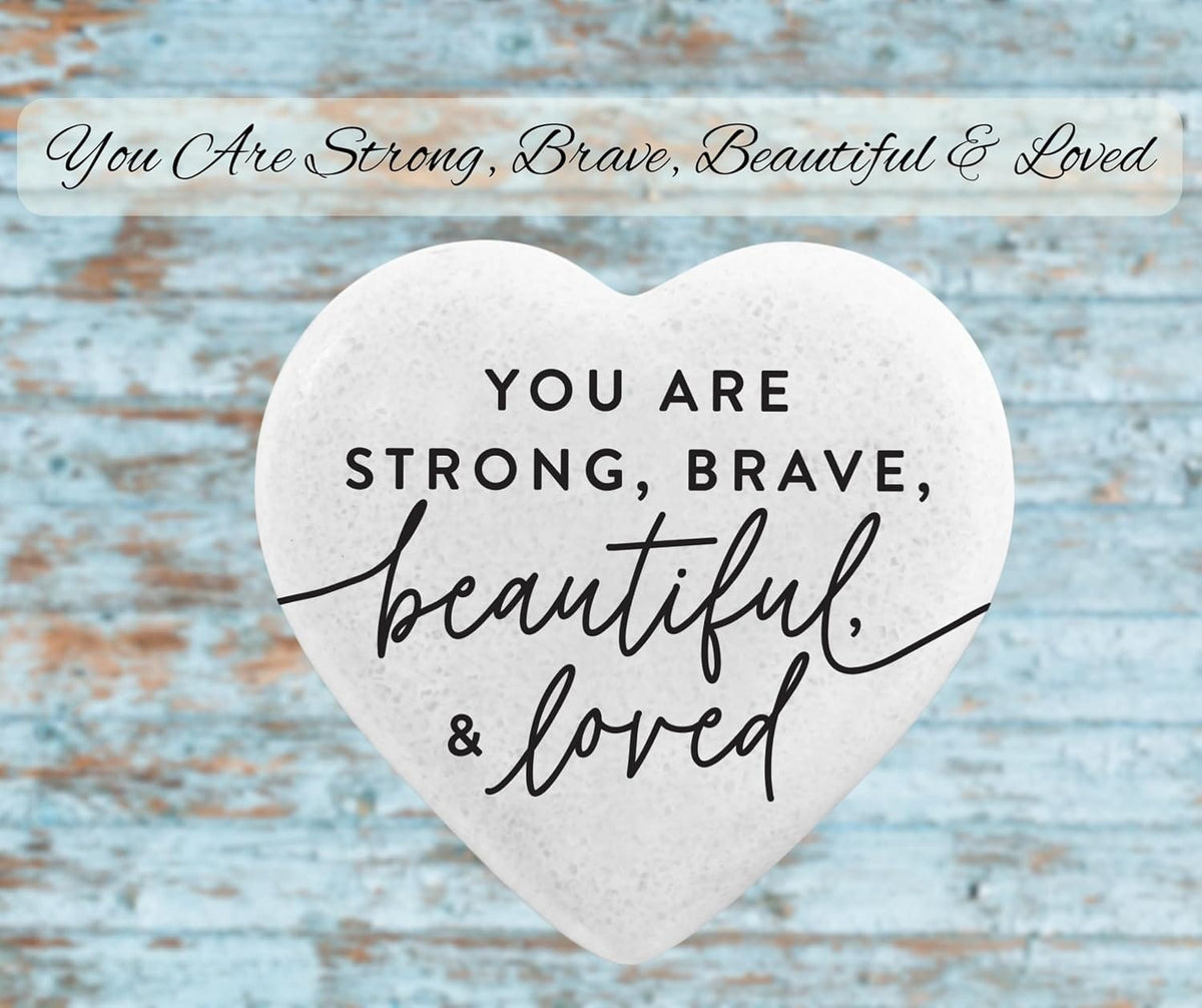 Dicksons Kindness Heart Stone with You are Strong Brave Beautiful Loved - Little Miss Muffin Children & Home