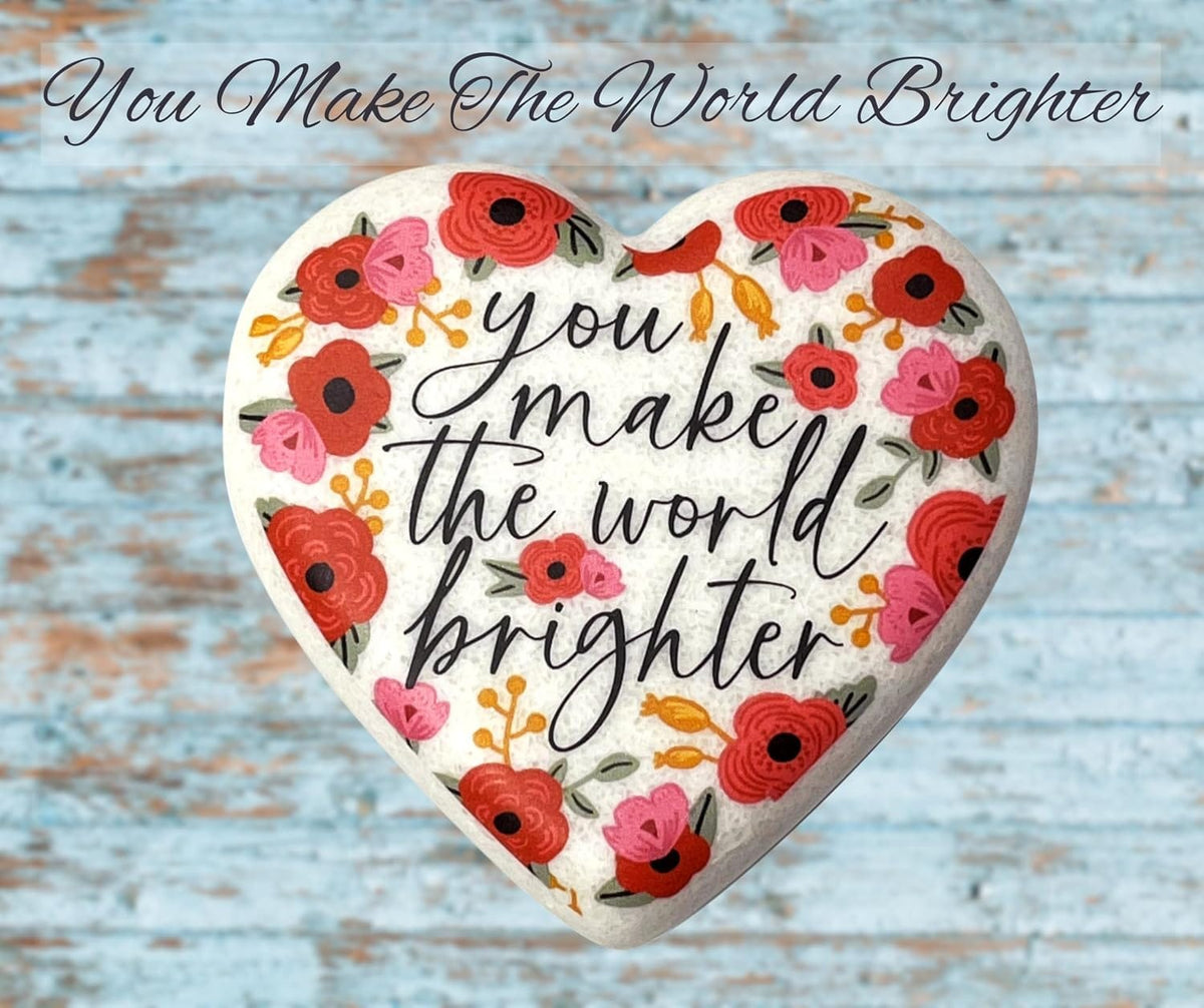 Dicksons Kindness Heart Stone with Floral You Make the World - Little Miss Muffin Children & Home