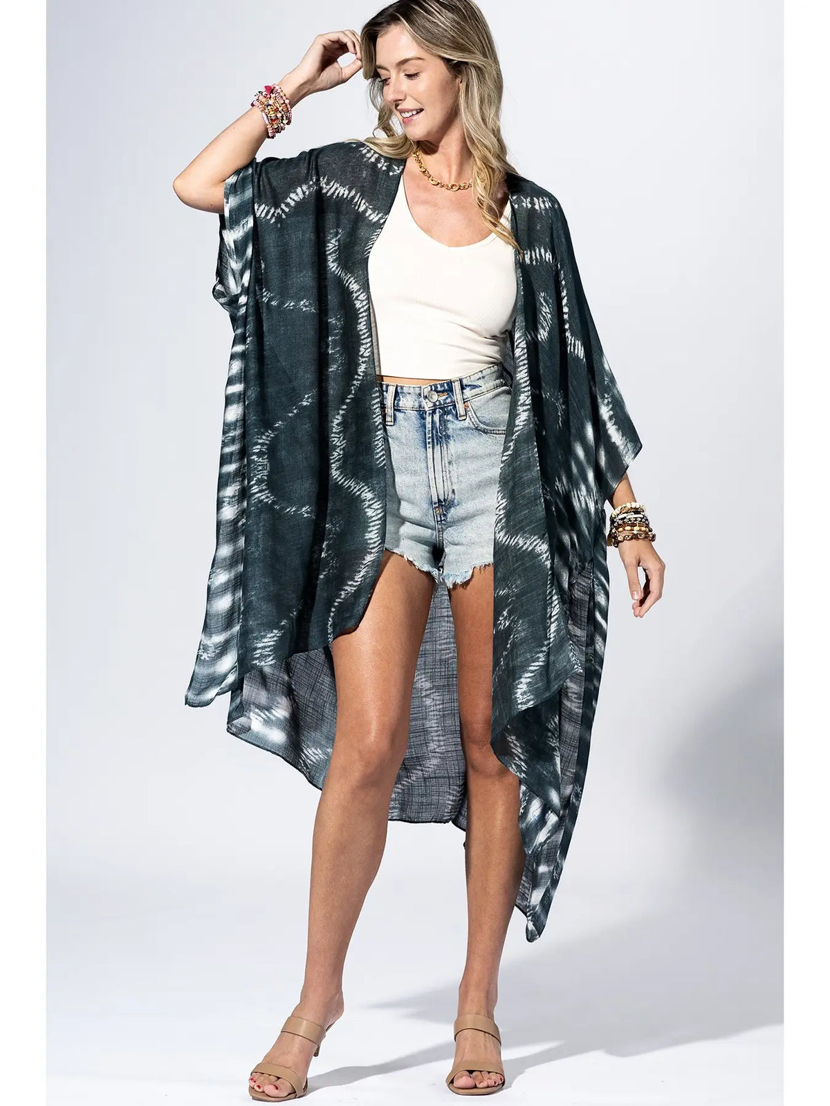 Urbanista Navy Blue Shibori Tie-Dye Kimono - Little Miss Muffin Children & Home