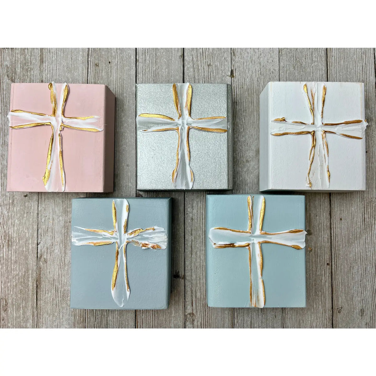 Ten Twenty Six Designs White Cross Art, Assorted Colors & Sizes - Little Miss Muffin Children & Home