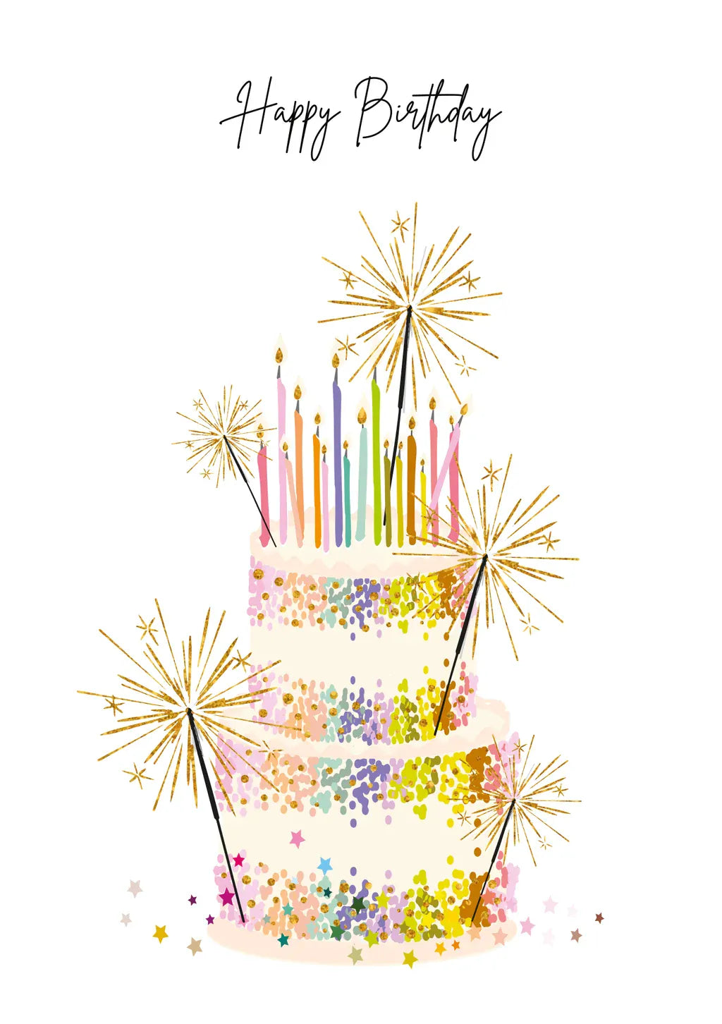Notes & Queries Inc Birthday Cake Sparklers Greeting Card Artige - Little Miss Muffin Children & Home