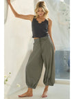 Oddi Acid Washed French Terry Cropped Bubble Pants - Little Miss Muffin Children & Home