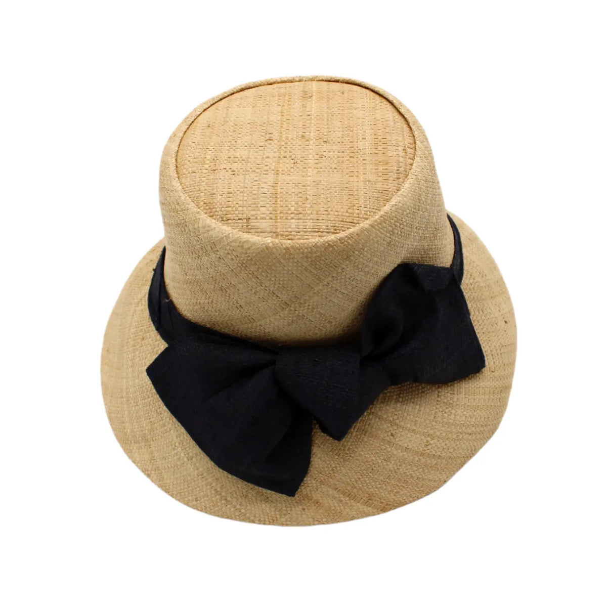 Shebobo Natural & Black 3" Brim Cara Bucket Straw Sun Hats with Big Bow - Little Miss Muffin Children & Home