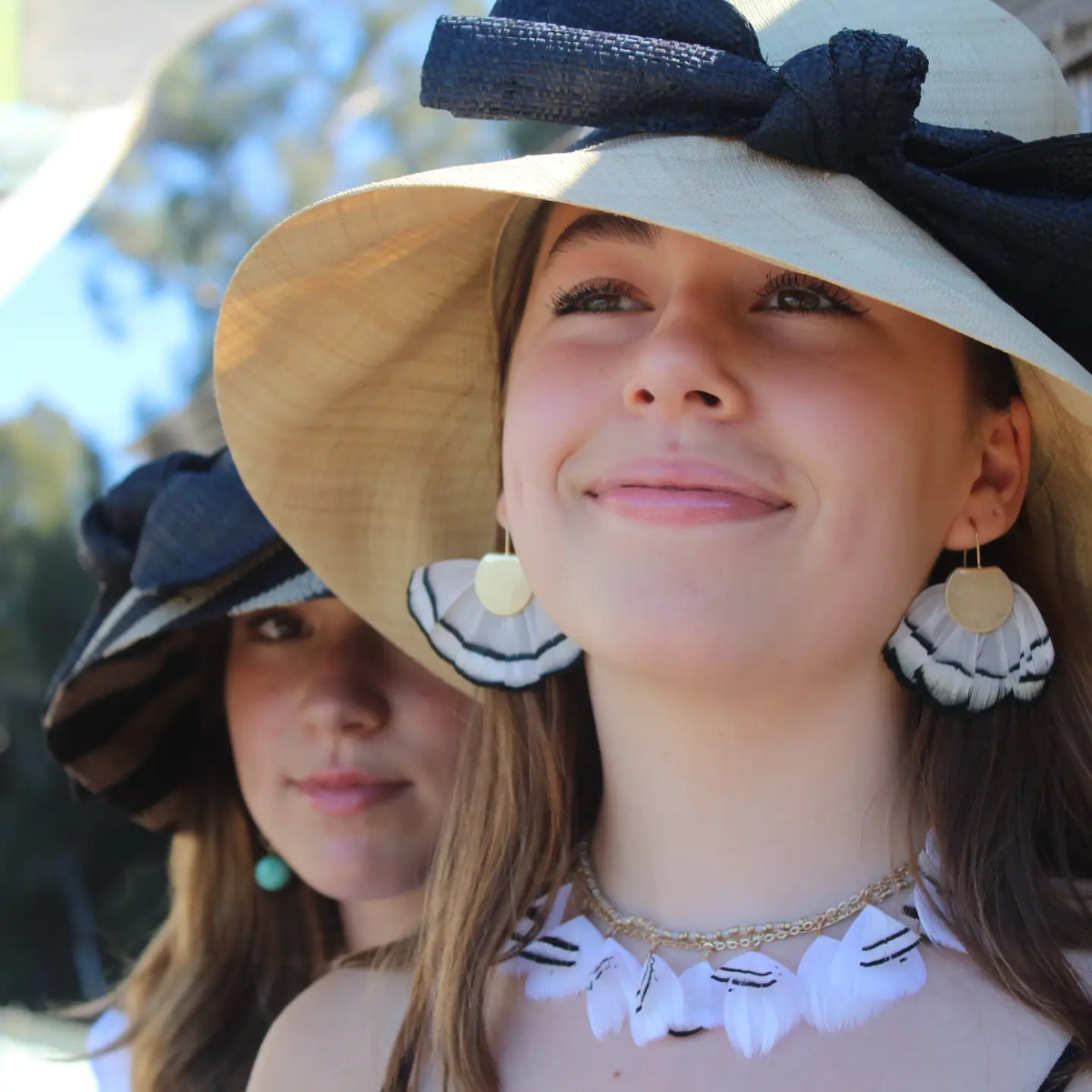 Shebobo Natural & Black 3" Brim Cara Bucket Straw Sun Hats with Big Bow - Little Miss Muffin Children & Home
