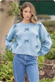 Strut & Bolt Strut & Bolt Bow Embellished Knit Sweater - Little Miss Muffin Children & Home