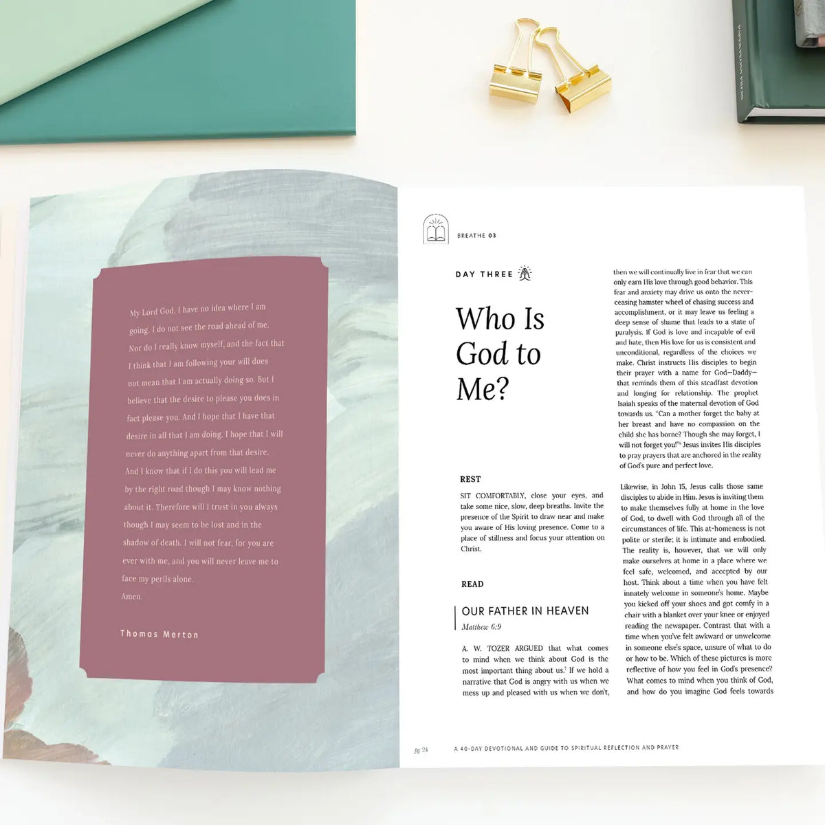 Paper Peony Press Breathe: 40 Days of Devotions and Reflections on Prayer - Little Miss Muffin Children & Home