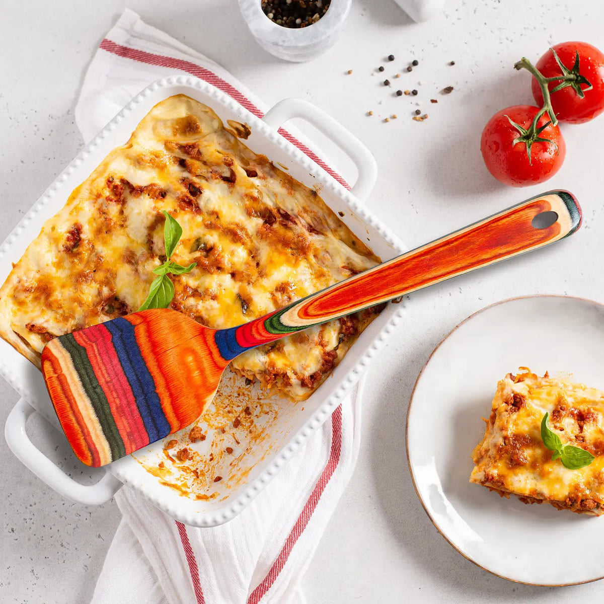 Totally Bamboo Baltique® Marrakesh Colorful Wooden Spatula, 12.5" - Little Miss Muffin Children & Home