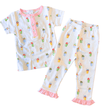 Lulu Bebe Snowball Cup Short Sleeve Pajama Set with Pink Trim - Little Miss Muffin Children & Home