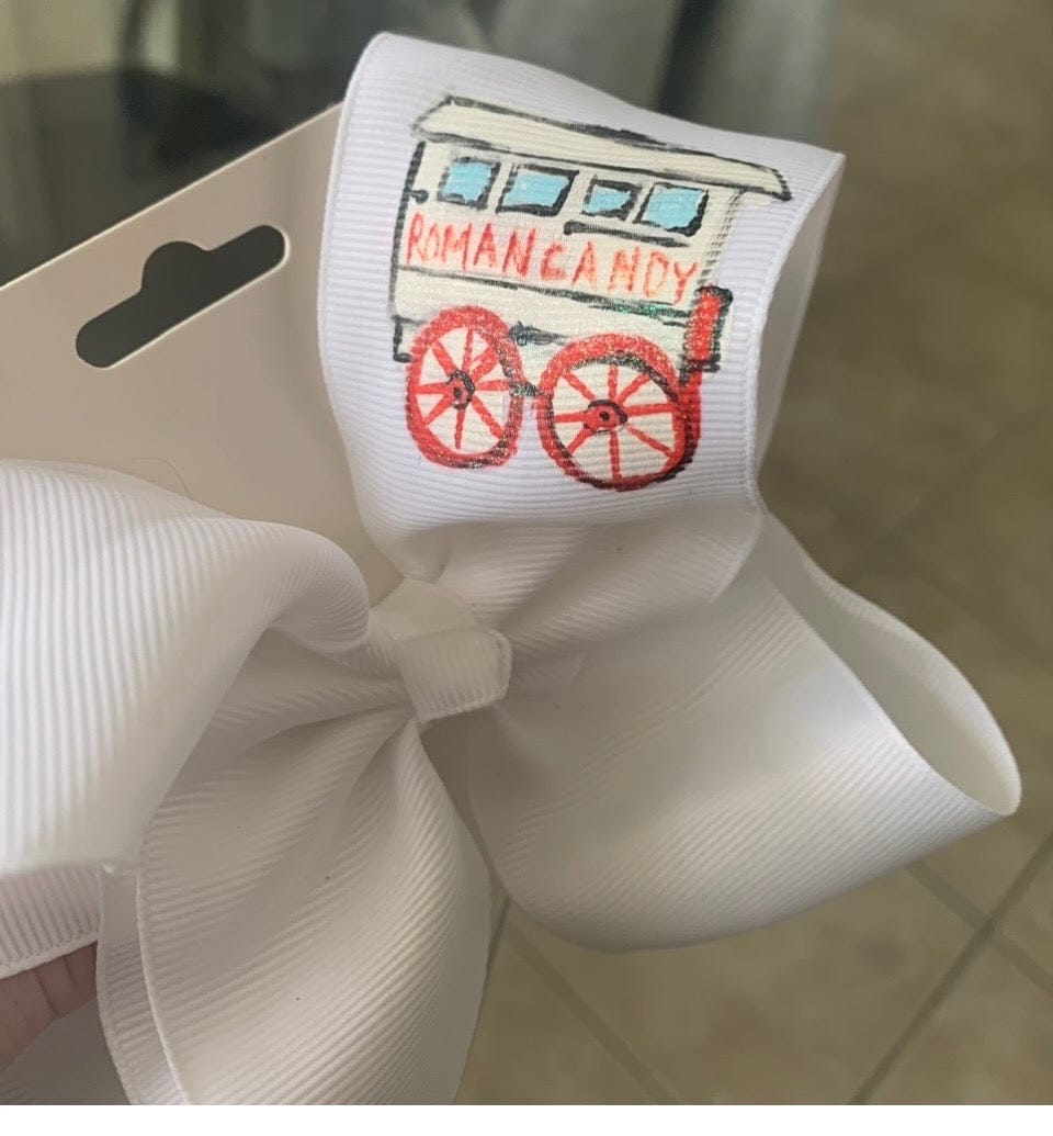 Heidi Davis Bows Roman Candy Hand Painted Bow Double Glitter - Little Miss Muffin Children & Home