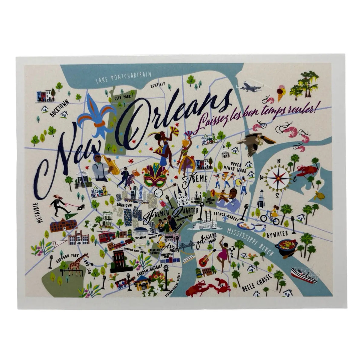Galleyware New Orleans Note Card with Envelope - Little Miss Muffin Children & Home