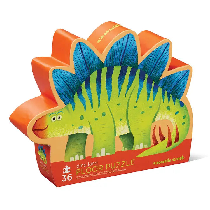 Crocodile Creek Dino Land 36pc Shaped Box Puzzle - Little Miss Muffin Children & Home
